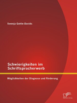 cover image of Schwierigkeiten im Schriftspracherwerb